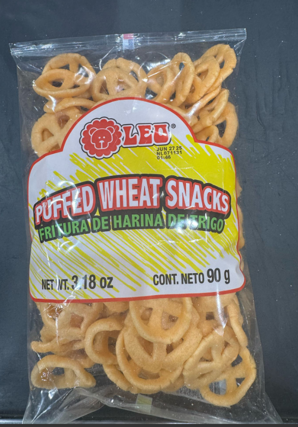 LEO PUFFED WHEAT SNACKS 3.18 OZ