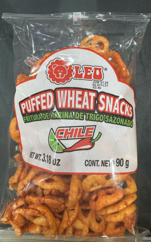 LEO PUFFED WHEAT SNACKS 3.18 OZ