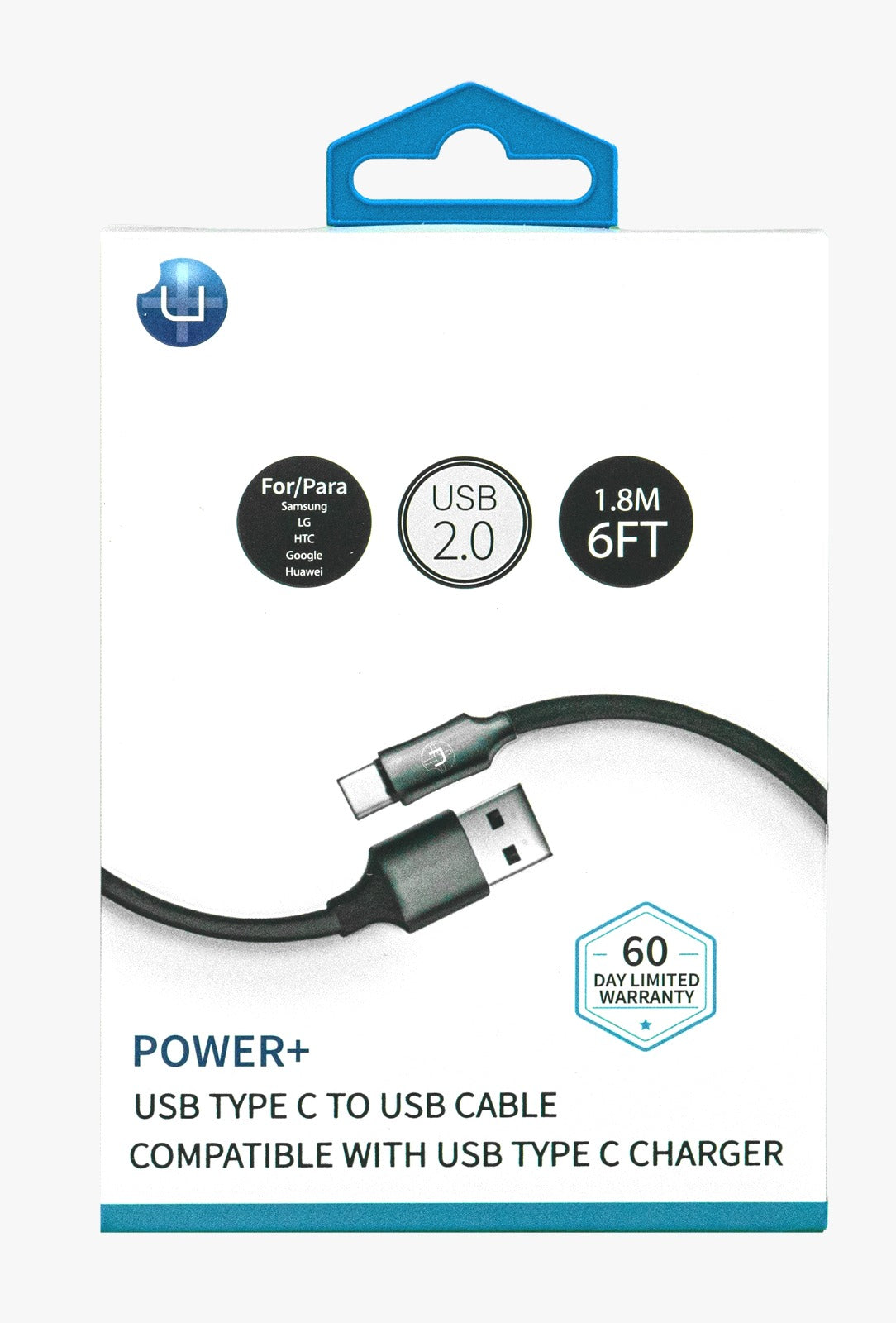 Uplus Type C to USB Cable (6FT)