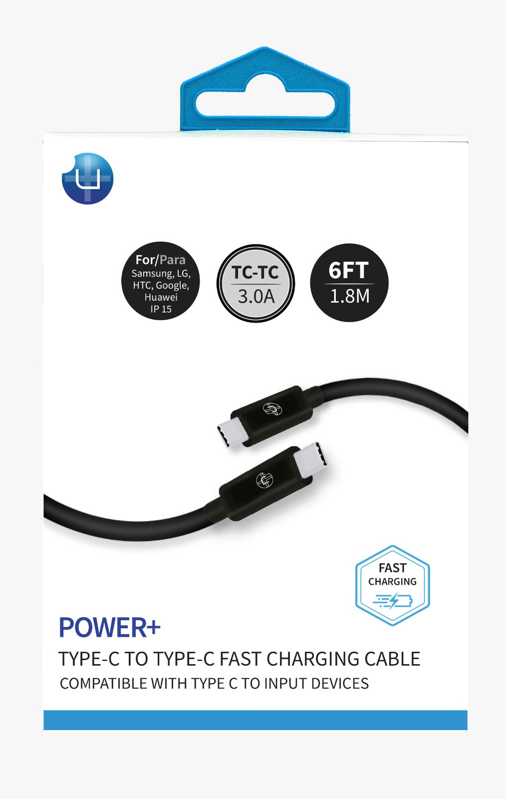 Uplus Type C to Type C Fast Charging Cable (6FT)