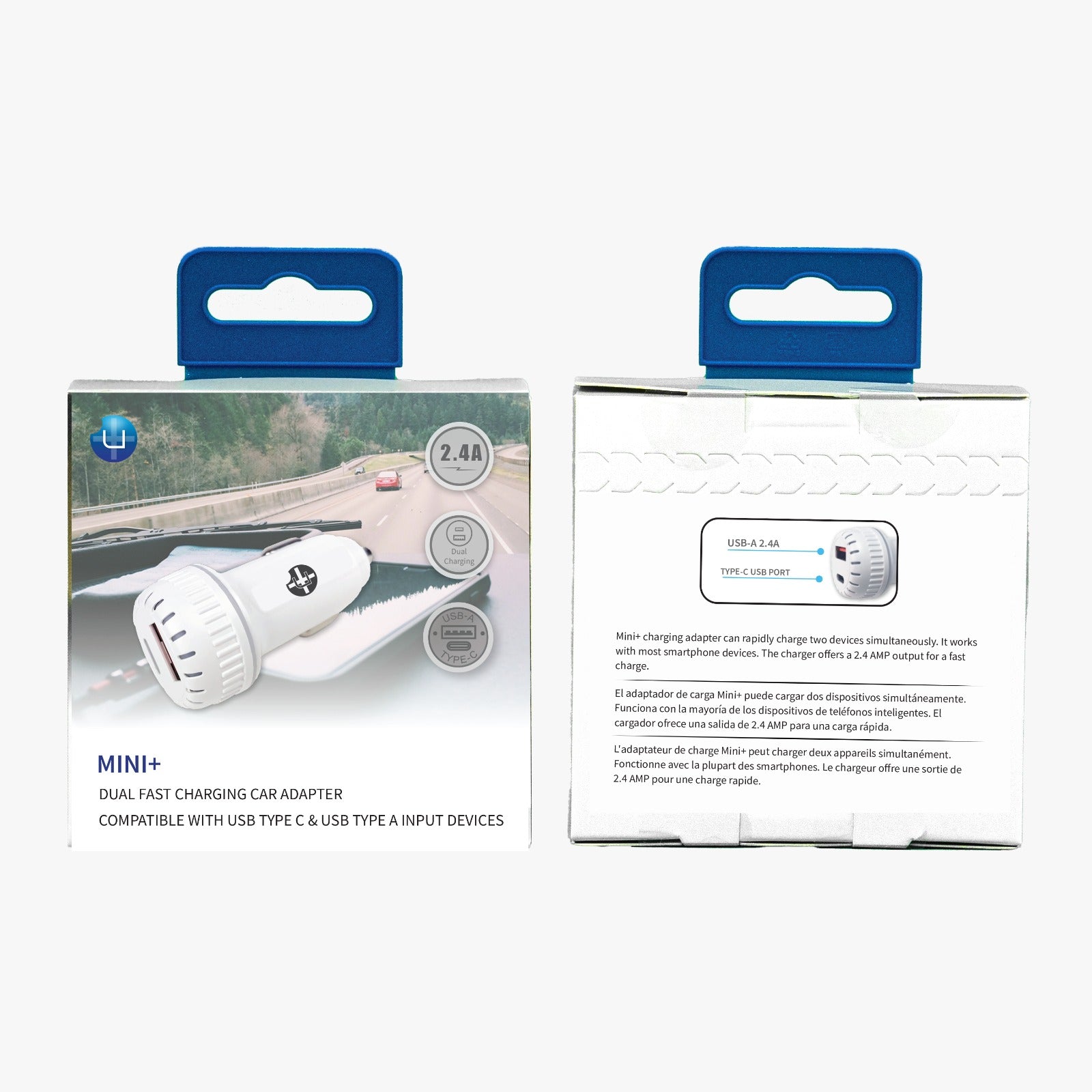 Uplus Dual Fast Charging Car Adapter C and USB